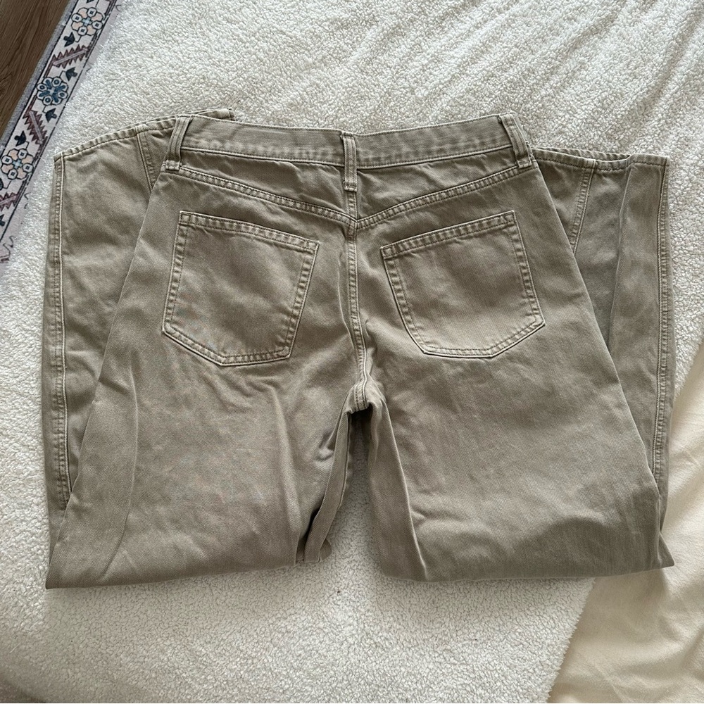 Women's Olive Gap High Rise Barrel Jeans Size 29/8 - Picture 5 of 5